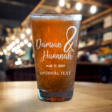 Anniversary Etched Custom Pint Glass